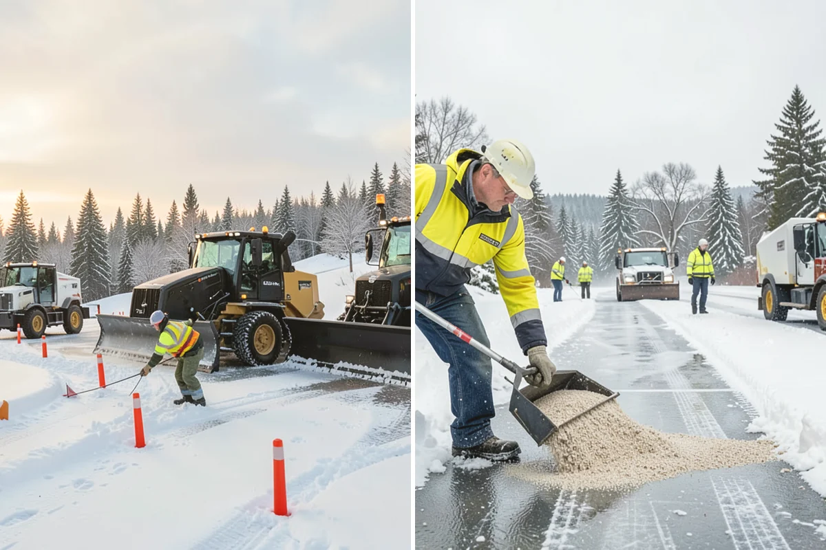 Government Building Snow Removal in Steilacoom, Pierce County, WA - Identify ADA routes, public entrances, and civic parking