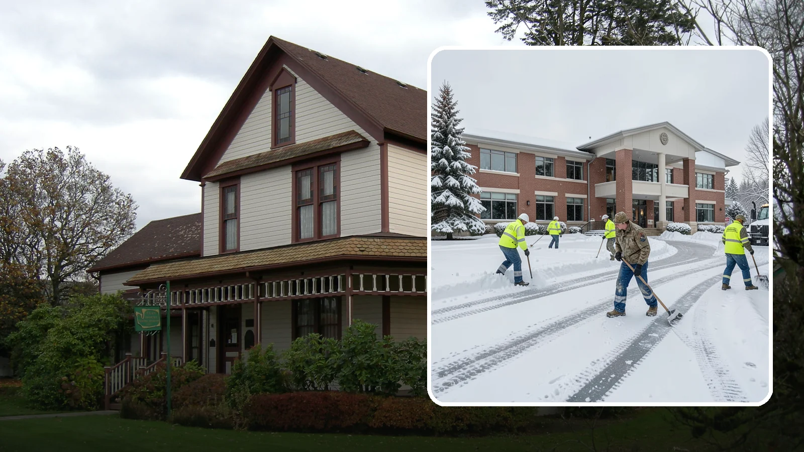 Government Building Snow Removal in Sumner, Pierce County, WA - Public buildings must stay open and accessible, so we keep civic entrances, ADA routes, and public parking clear to code.