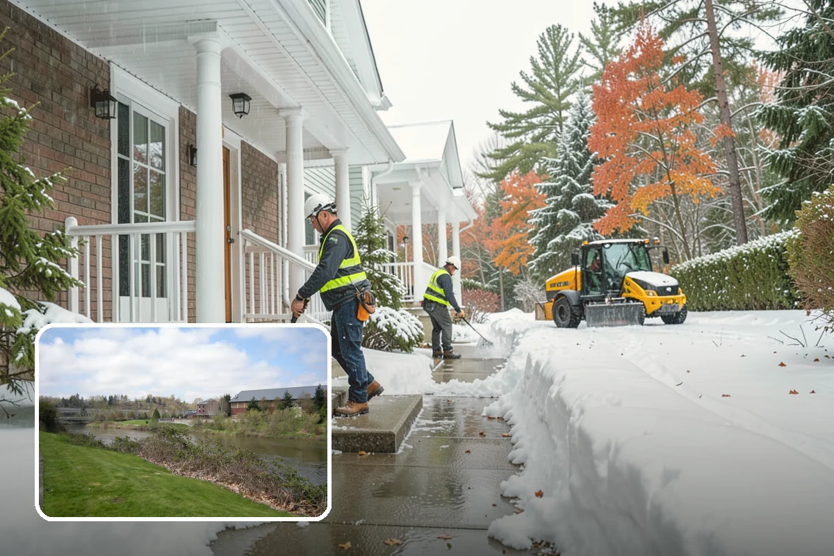 Government Building Snow Removal in Tukwila, King County, WA - ADA entrances and accessible routes cleared to standard