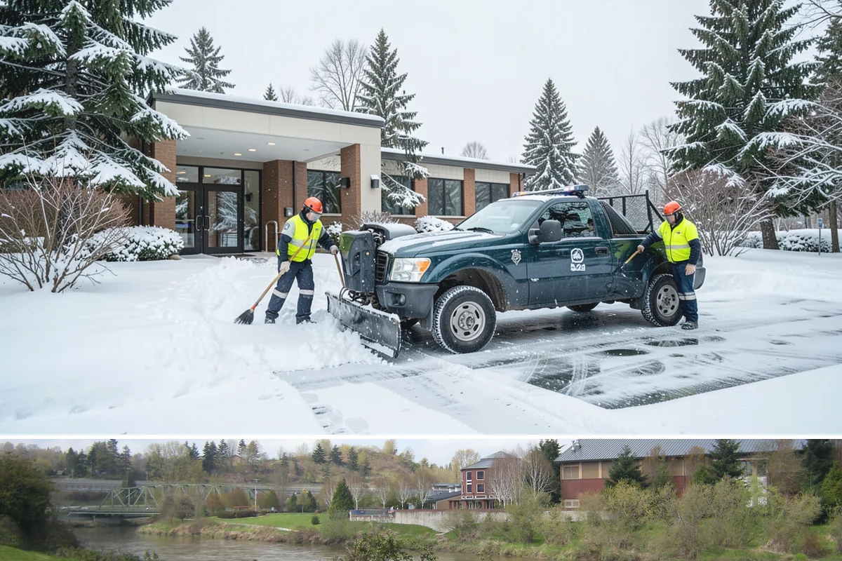 Government Building Snow Removal in Tukwila, King County, WA - Civic buildings need coverage November through February whenever lowland snow disrupts public access.