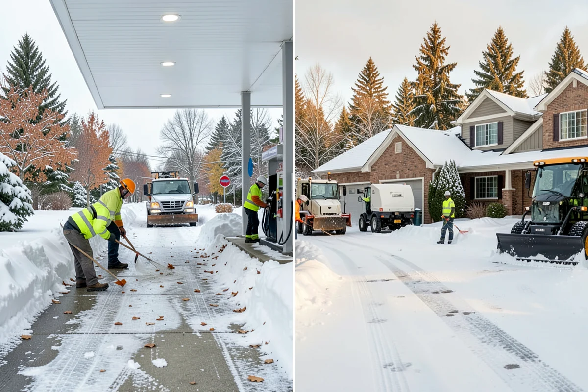 Gravel Driveway Snow Removal in Arlington, Snohomish County, WA - We set plow shoes to ride above the gravel