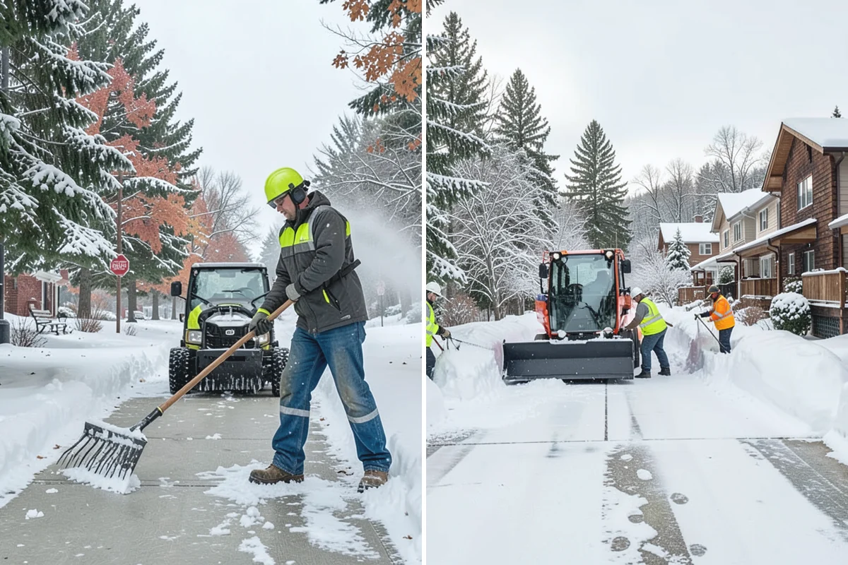 Gravel Driveway Snow Removal in Beaux Arts Village, King County, WA - We set plow shoes to ride above the gravel