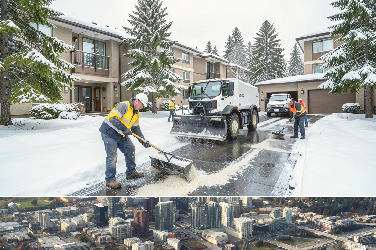 Gravel Driveway Snow Removal in Bellevue, King County, WA - Gravel driveway clearing runs through the rural snow window from late fall into spring.