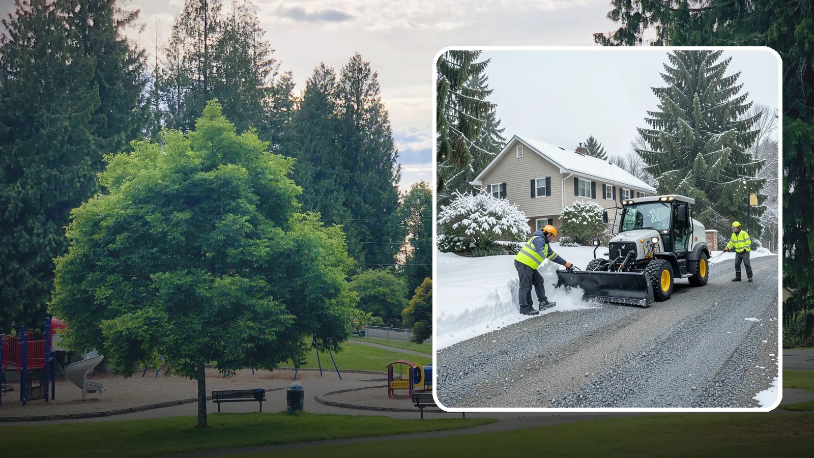 Gravel Driveway Snow Removal in Bonney Lake, Pierce County, WA - We clear gravel driveways carefully to remove snow without scattering your loose surface.