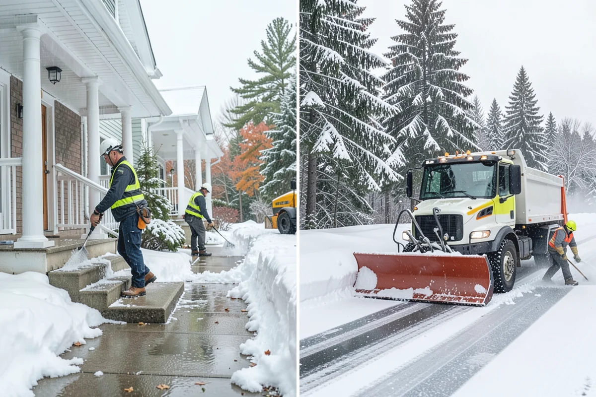 Gravel Driveway Snow Removal in Bonney Lake, Pierce County, WA - We set plow shoes to ride above the gravel