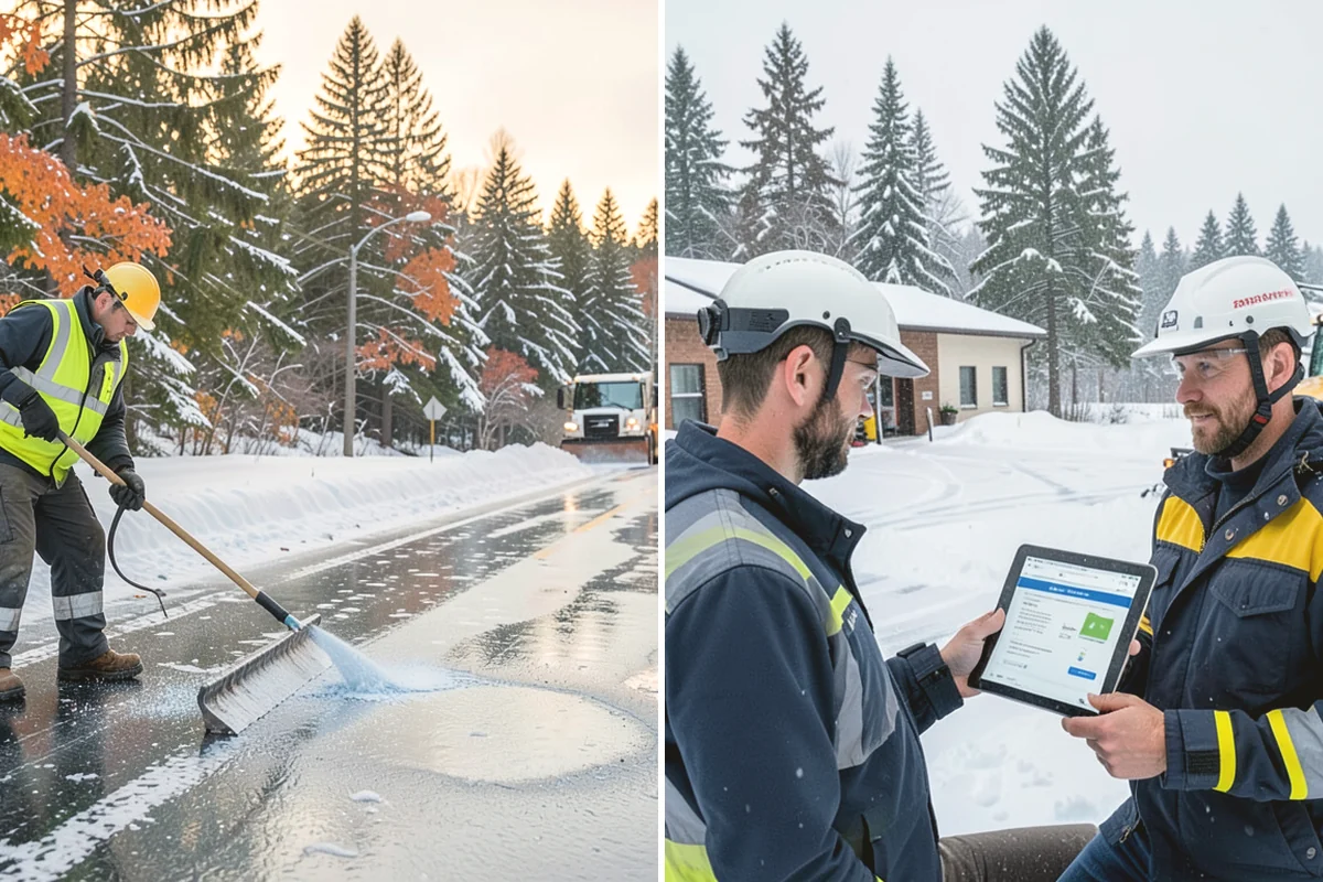 Gravel Driveway Snow Removal in Burlington, Skagit County, WA - We set plow shoes to ride above the gravel