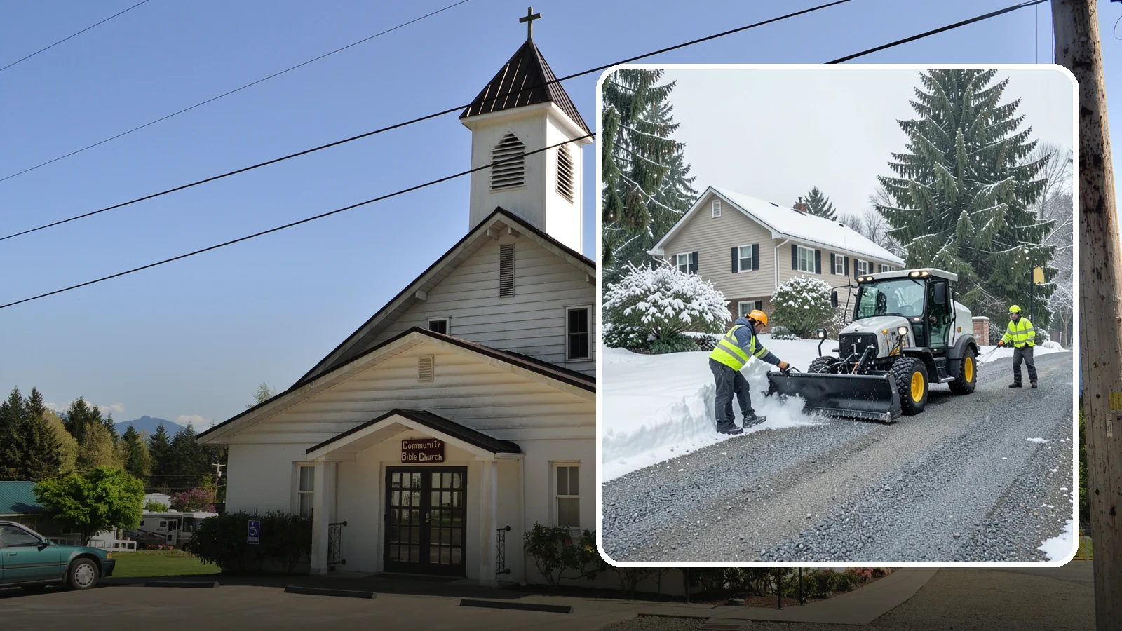 Gravel Driveway Snow Removal in Concrete, Skagit County, WA - We clear gravel driveways carefully to remove snow without scattering your loose surface.