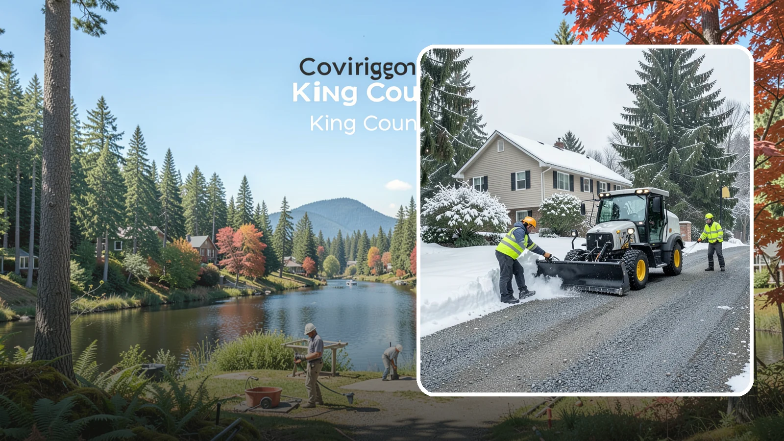 Gravel Driveway Snow Removal in Covington, King County, WA - We clear gravel driveways carefully to remove snow without scattering your loose surface.