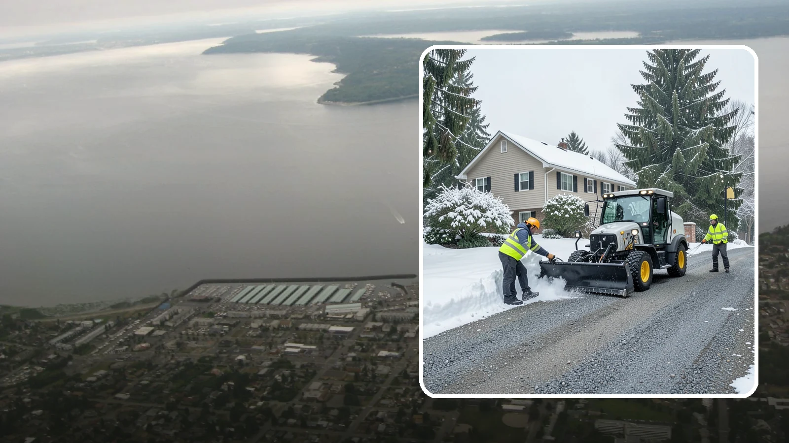 Gravel Driveway Snow Removal in Des Moines, King County, WA - We clear gravel driveways carefully to remove snow without scattering your loose surface.