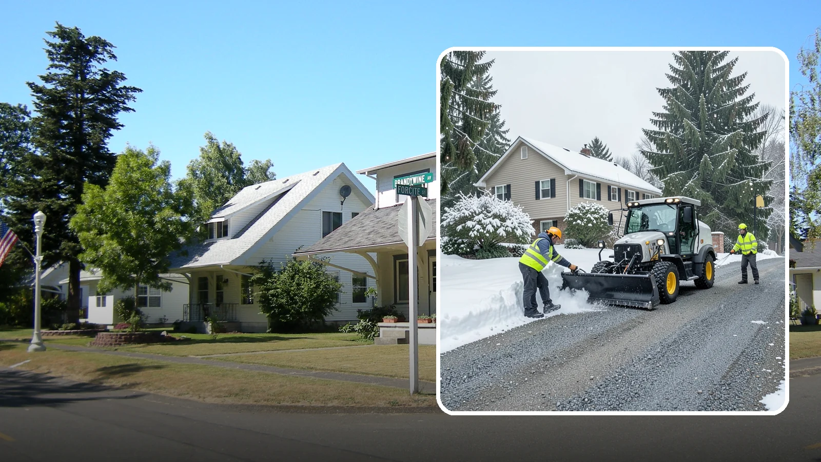 Gravel Driveway Snow Removal in DuPont, Pierce County, WA - We clear gravel driveways carefully to remove snow without scattering your loose surface.