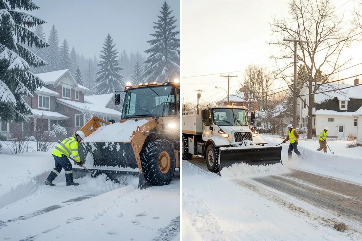 Gravel Driveway Snow Removal in DuPont, Pierce County, WA - We set plow shoes to ride above the gravel