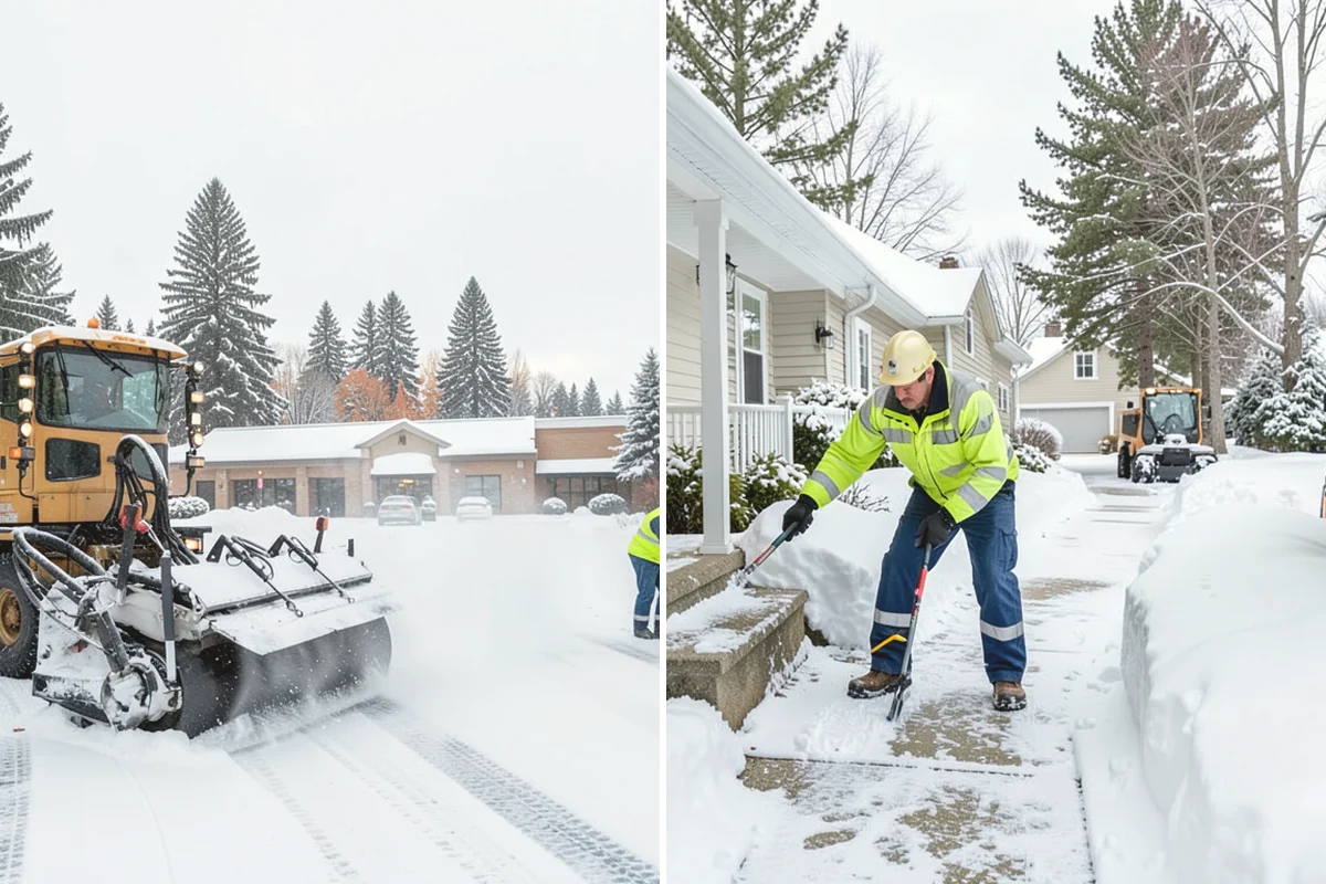 Gravel Driveway Snow Removal in Duvall, King County, WA - We set plow shoes to ride above the gravel