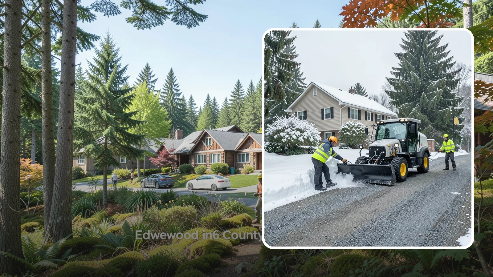 Gravel Driveway Snow Removal in Edgewood, Pierce County, WA - We clear gravel driveways carefully to remove snow without scattering your loose surface.