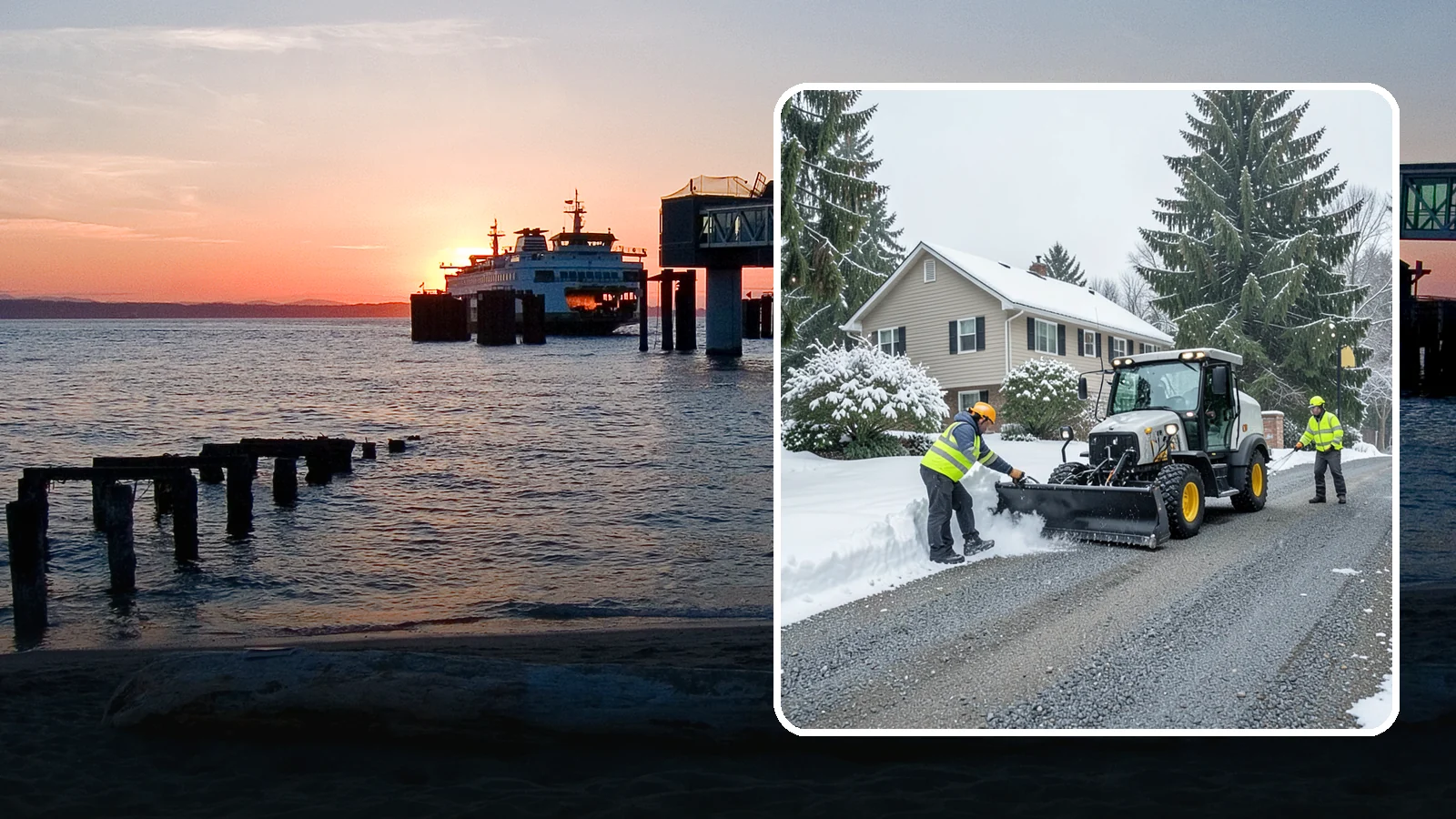 Gravel Driveway Snow Removal in Edmonds, Snohomish County, WA - We clear gravel driveways carefully to remove snow without scattering your loose surface.