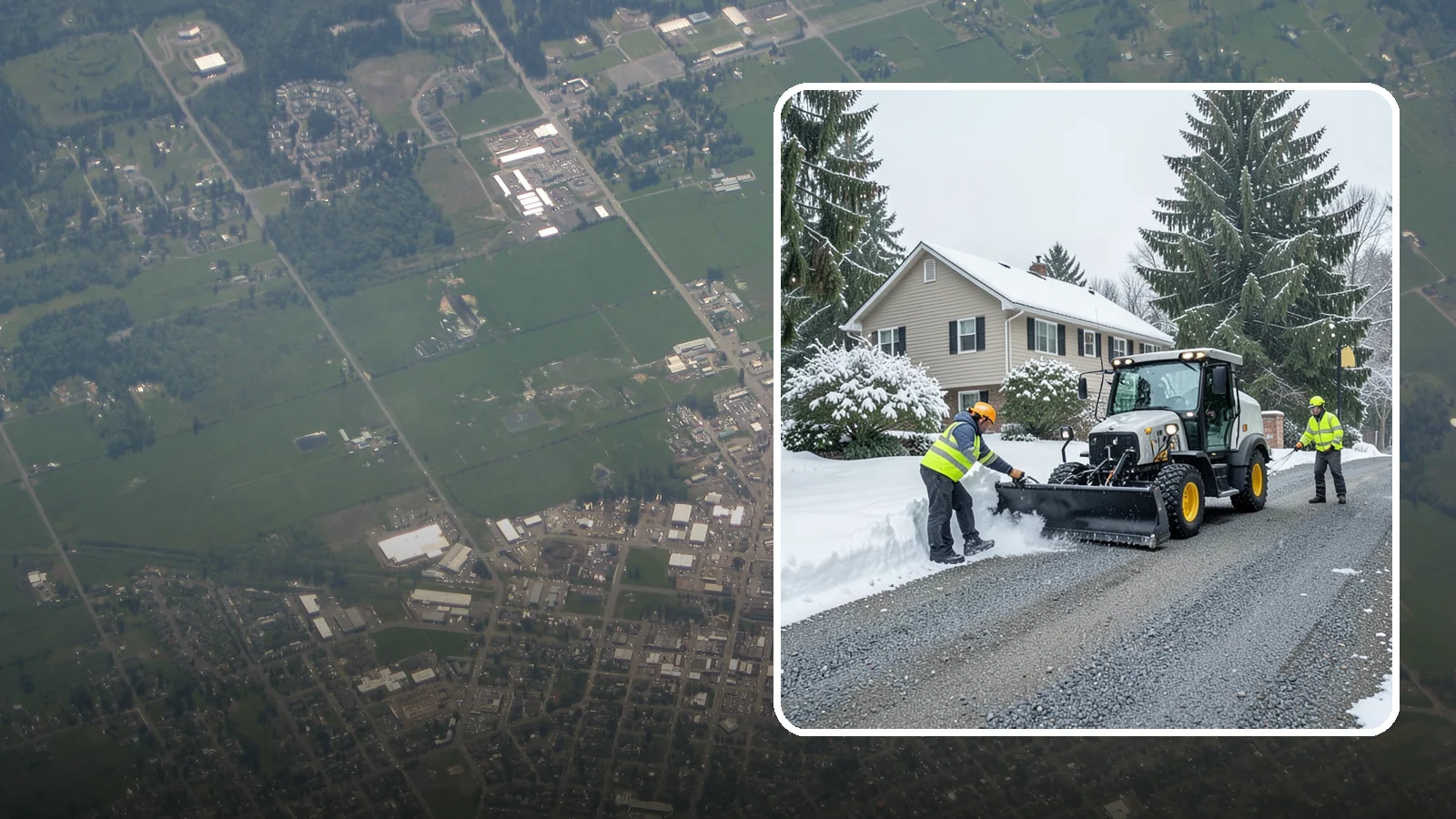 Gravel Driveway Snow Removal in Enumclaw, King County, WA - We clear gravel driveways carefully to remove snow without scattering your loose surface.