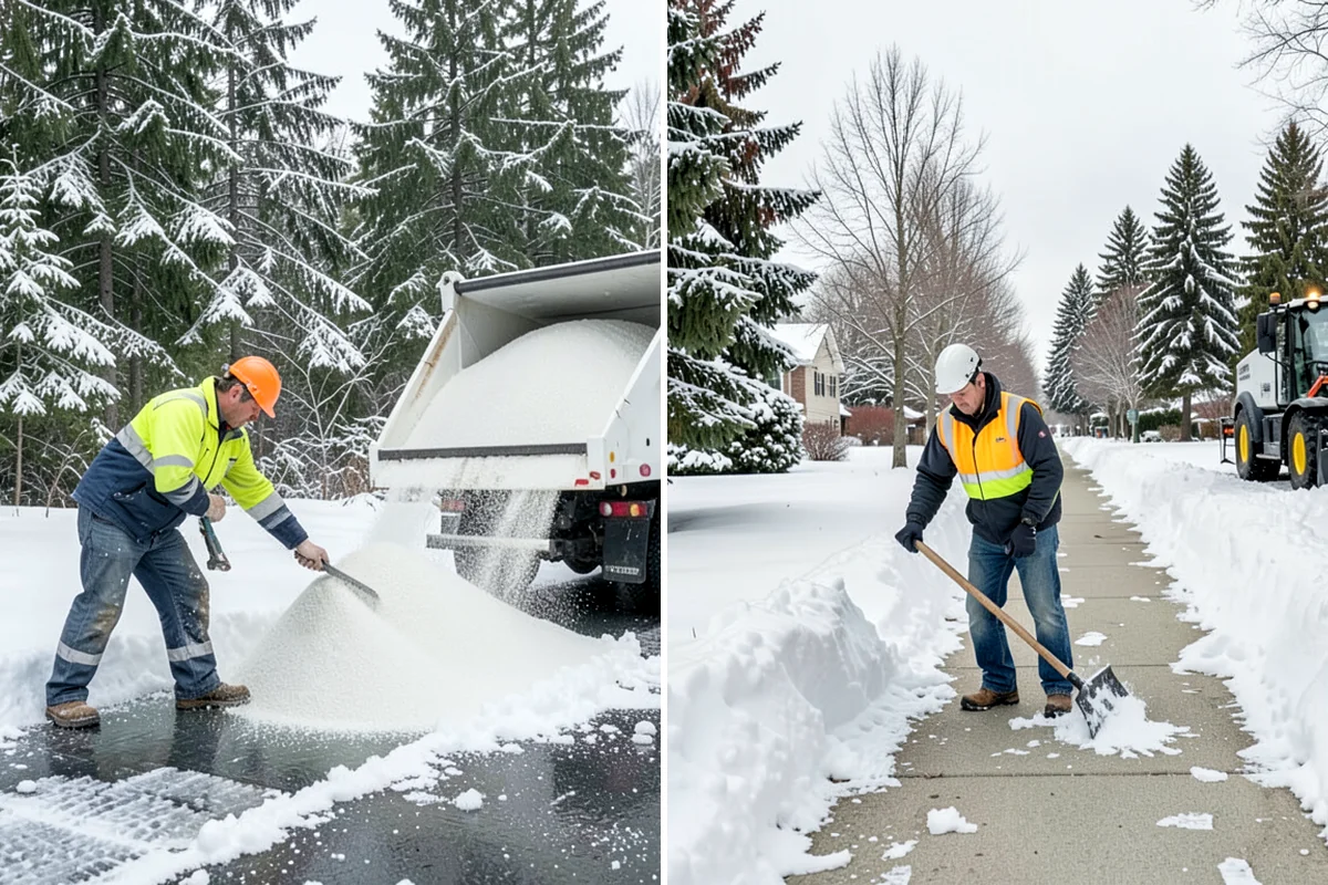 Gravel Driveway Snow Removal in Enumclaw, King County, WA - We set plow shoes to ride above the gravel