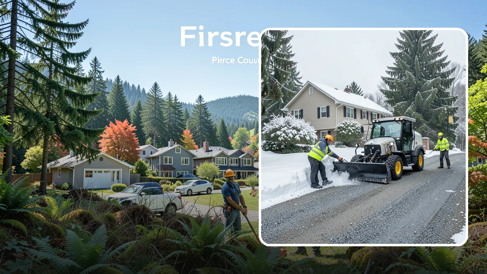 Gravel Driveway Snow Removal in Fircrest, Pierce County, WA - We clear gravel driveways carefully to remove snow without scattering your loose surface.