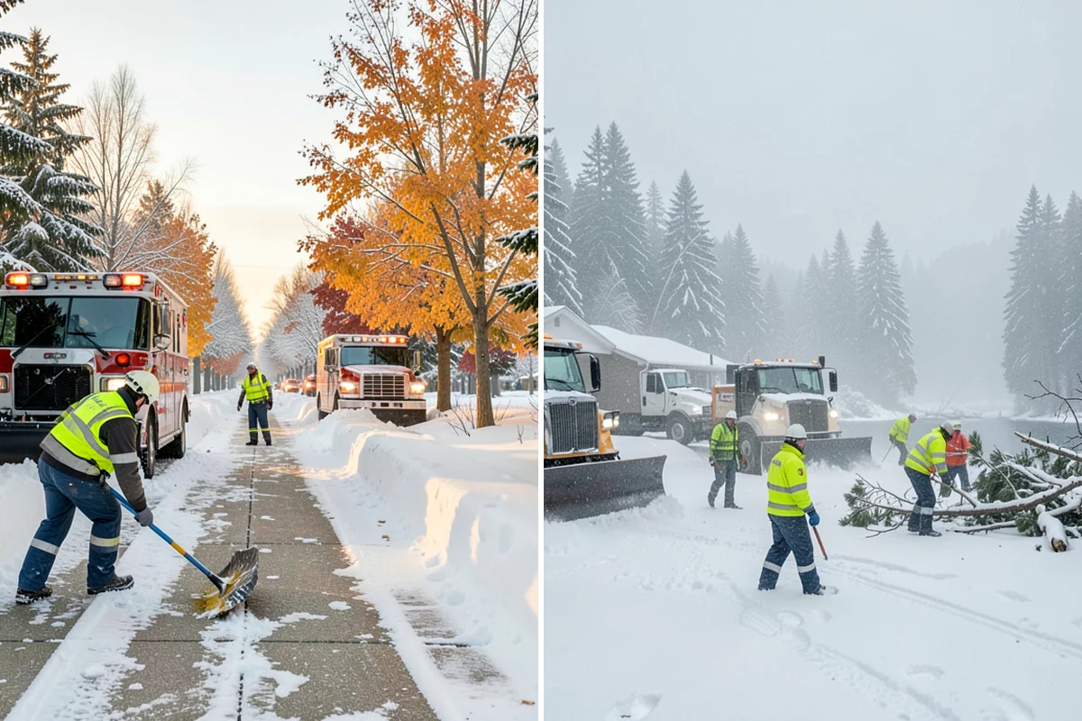 Gravel Driveway Snow Removal in Fircrest, Pierce County, WA - We set plow shoes to ride above the gravel
