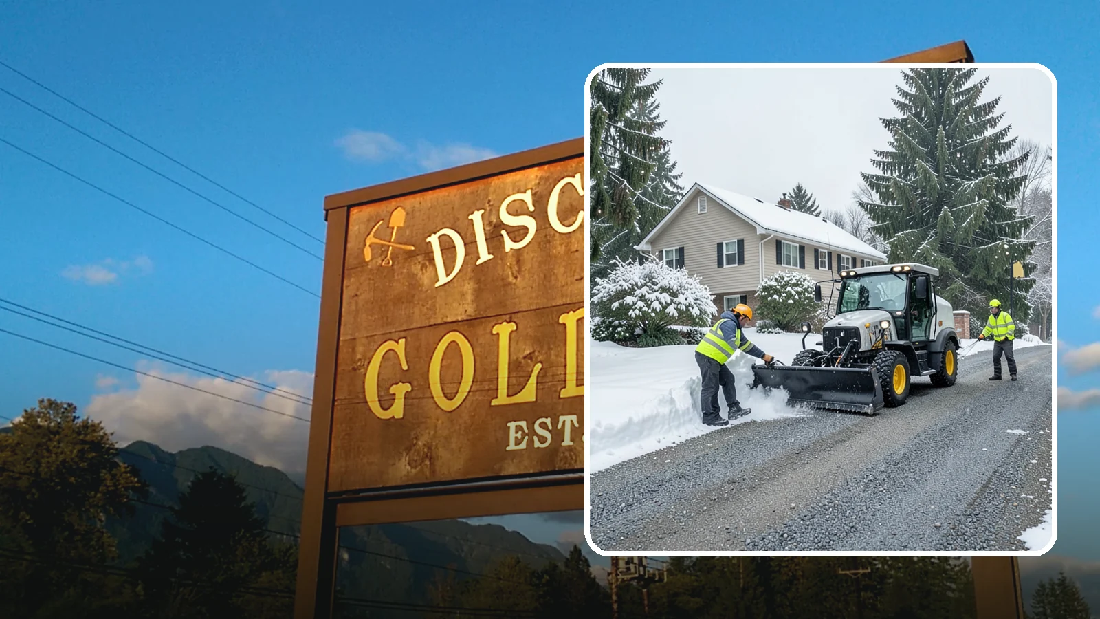 Gravel Driveway Snow Removal in Gold Bar, Snohomish County, WA - We clear gravel driveways carefully to remove snow without scattering your loose surface.