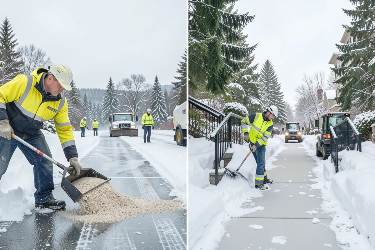 Gravel Driveway Snow Removal in Granite Falls, Snohomish County, WA - We set plow shoes to ride above the gravel