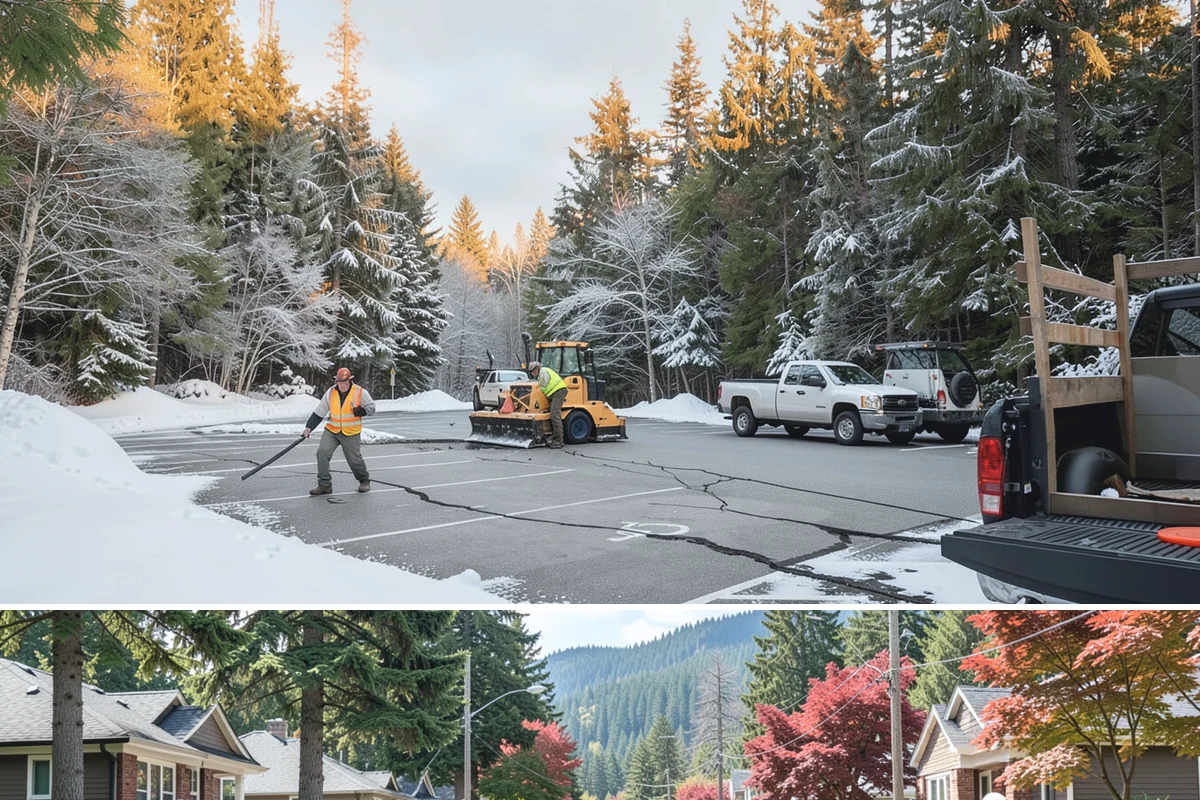 Gravel Driveway Snow Removal in Hunts Point, King County, WA - Gravel driveway clearing runs through the rural snow window from late fall into spring.