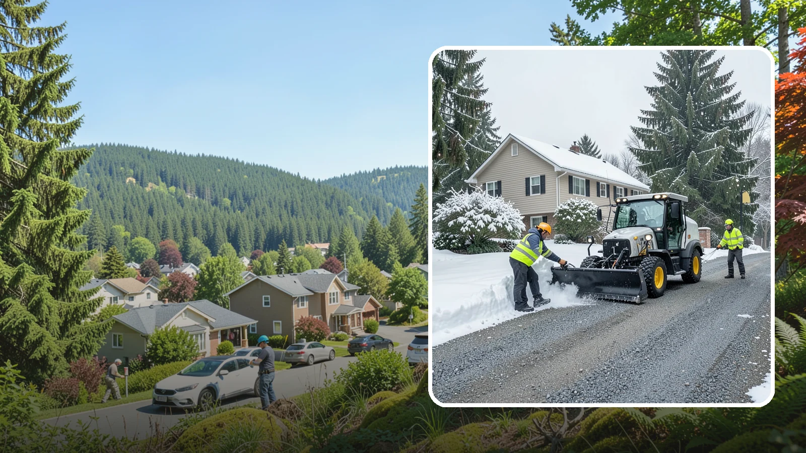 Gravel Driveway Snow Removal in Index, Snohomish County, WA - We clear gravel driveways carefully to remove snow without scattering your loose surface.