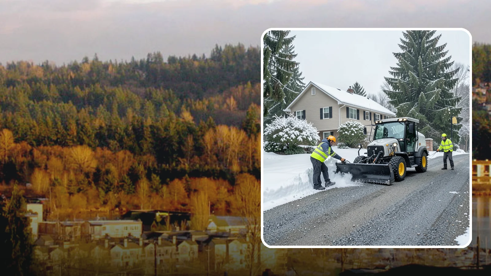 Gravel Driveway Snow Removal in Kenmore, King County, WA - We clear gravel driveways carefully to remove snow without scattering your loose surface.