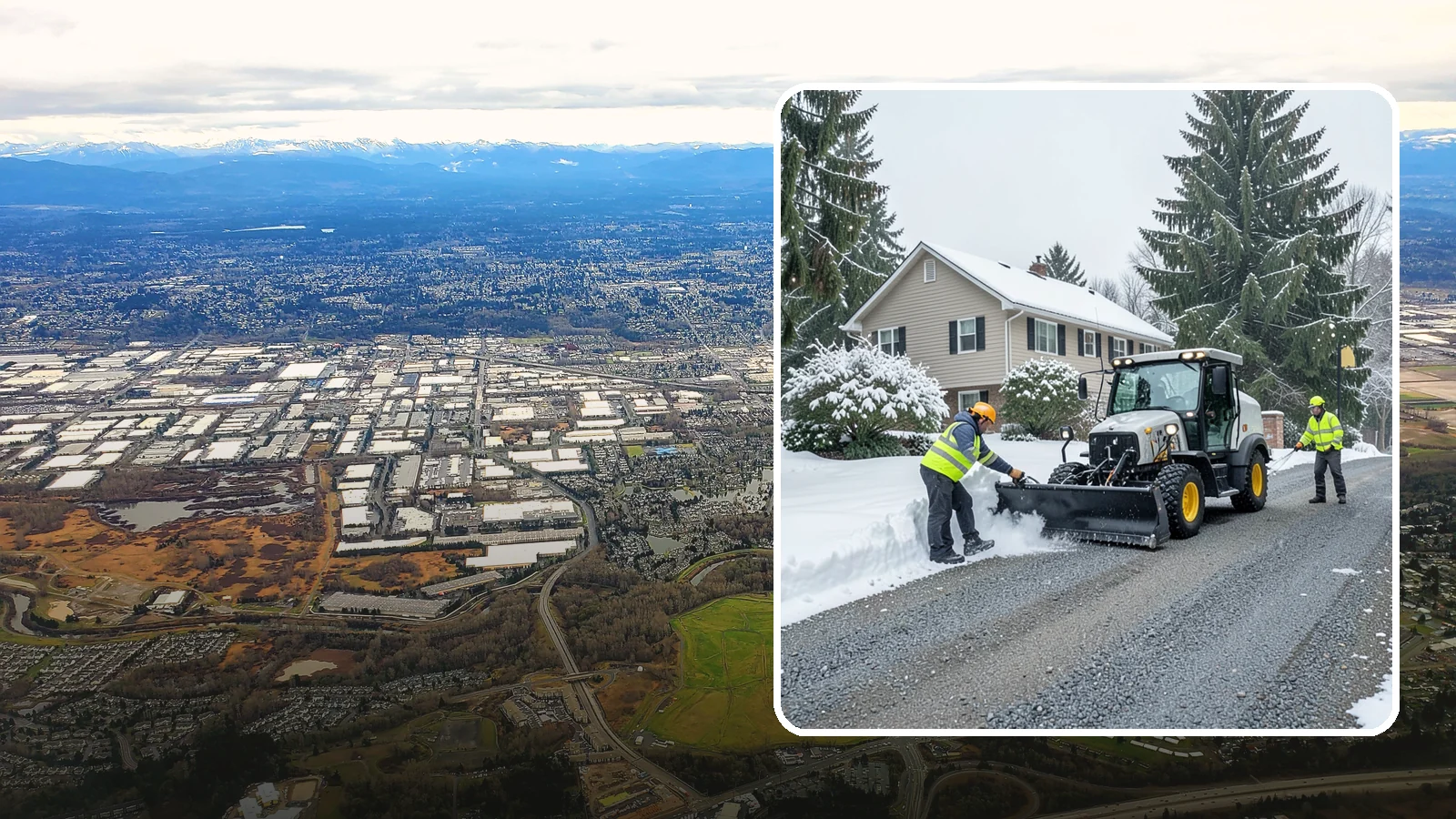 Gravel Driveway Snow Removal in Kent, King County, WA - We clear gravel driveways carefully to remove snow without scattering your loose surface.