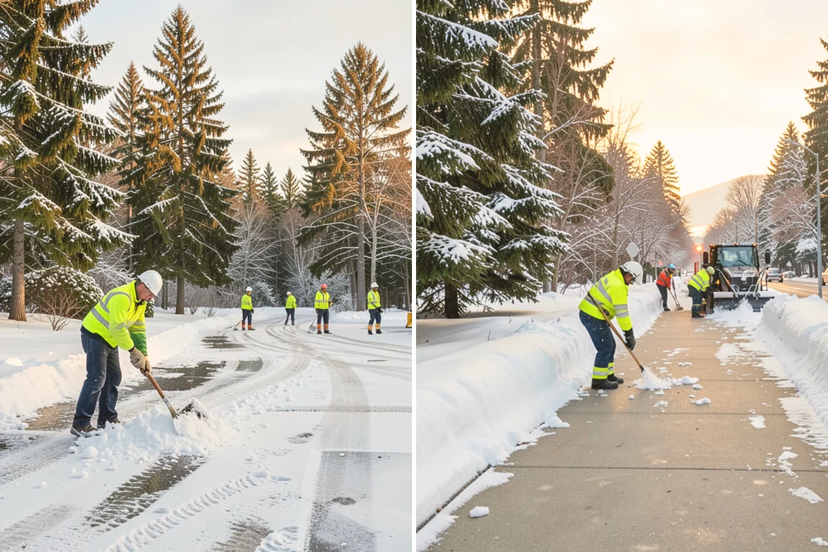 Gravel Driveway Snow Removal in Kent, King County, WA - We set plow shoes to ride above the gravel