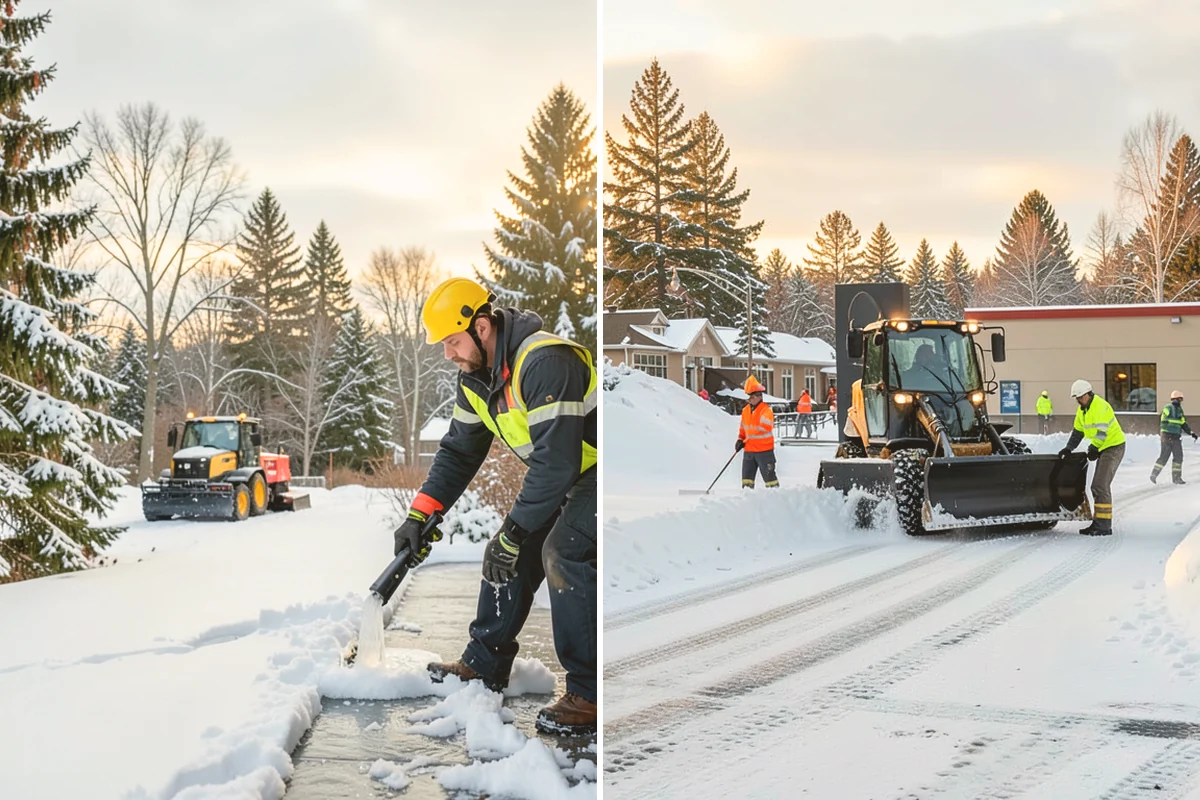 Gravel Driveway Snow Removal in Kirkland, King County, WA - We set plow shoes to ride above the gravel