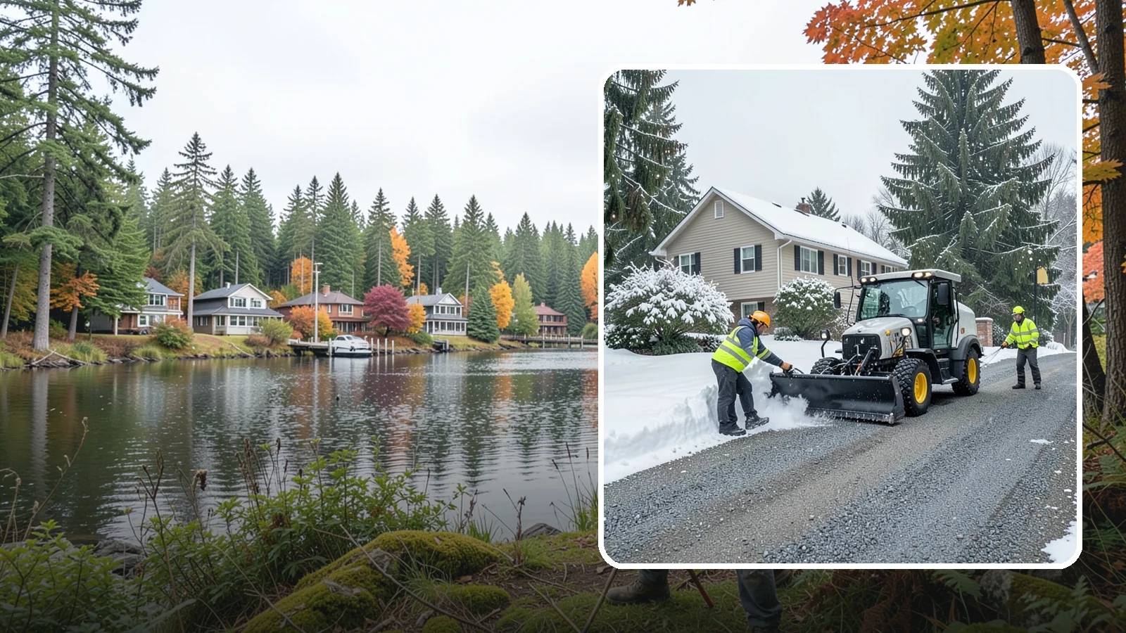 Gravel Driveway Snow Removal in La Conner, Skagit County, WA - We clear gravel driveways carefully to remove snow without scattering your loose surface.