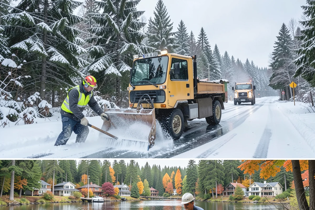 Gravel Driveway Snow Removal in La Conner, Skagit County, WA - Gravel driveway clearing runs through the rural snow window from late fall into spring.