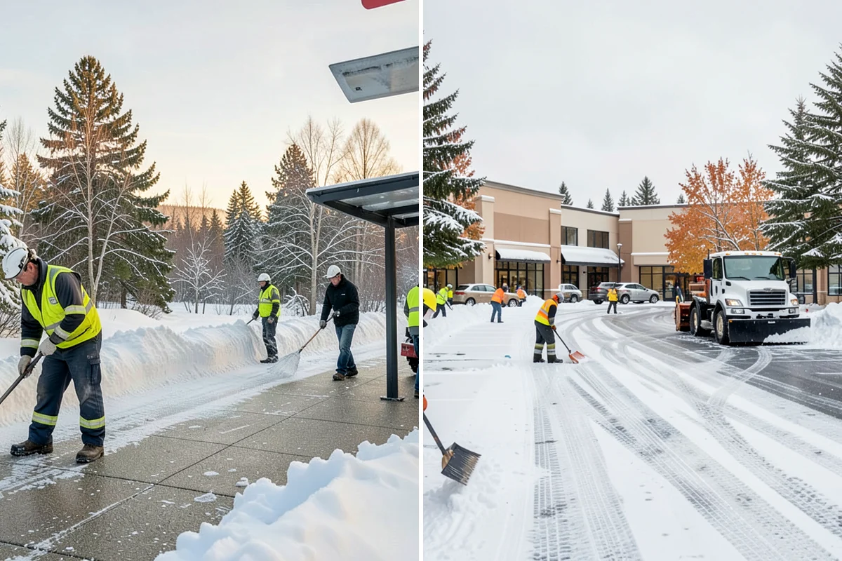 Gravel Driveway Snow Removal in Lake Forest Park, King County, WA - We set plow shoes to ride above the gravel