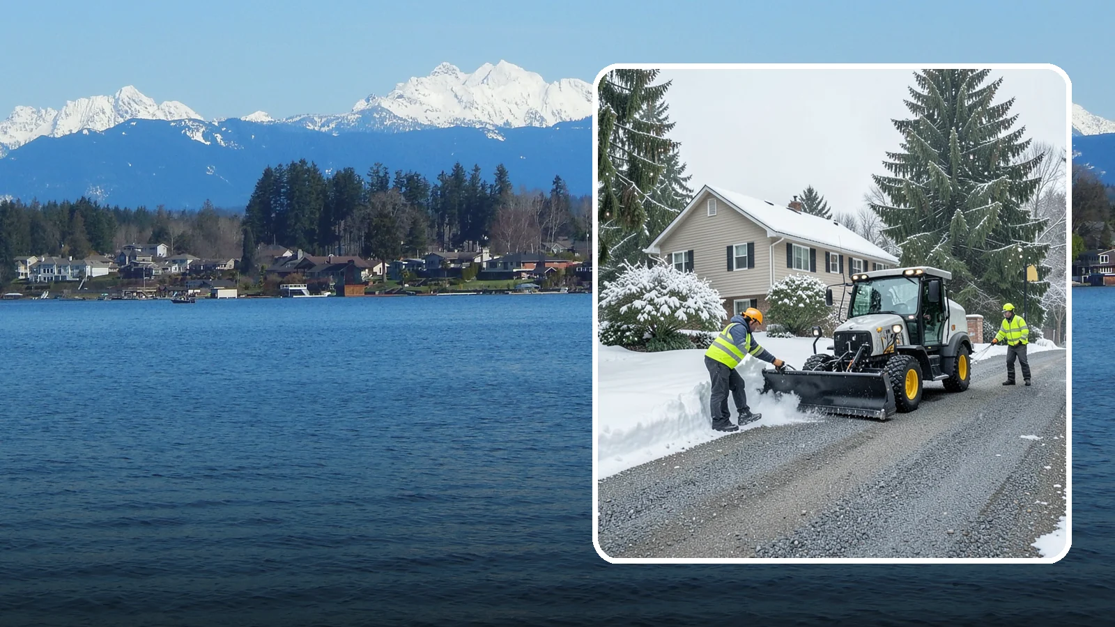 Gravel Driveway Snow Removal in Lake Stevens, Snohomish County, WA - We clear gravel driveways carefully to remove snow without scattering your loose surface.