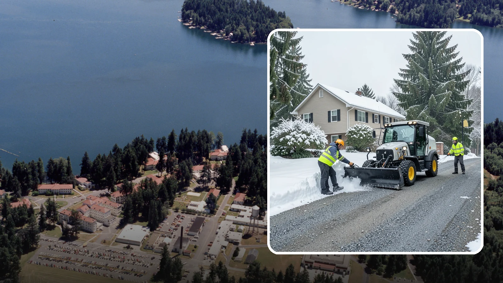 Gravel Driveway Snow Removal in Lakewood, Pierce County, WA - We clear gravel driveways carefully to remove snow without scattering your loose surface.