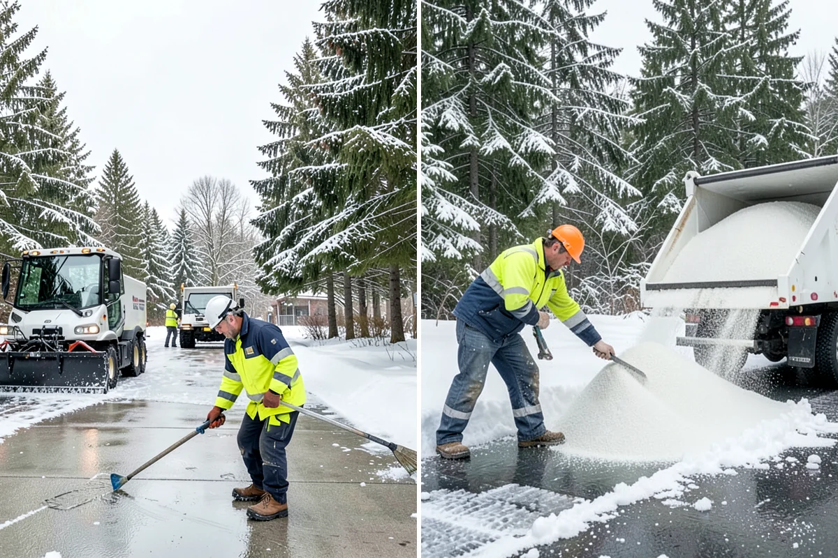 Gravel Driveway Snow Removal in Lakewood, Pierce County, WA - We set plow shoes to ride above the gravel