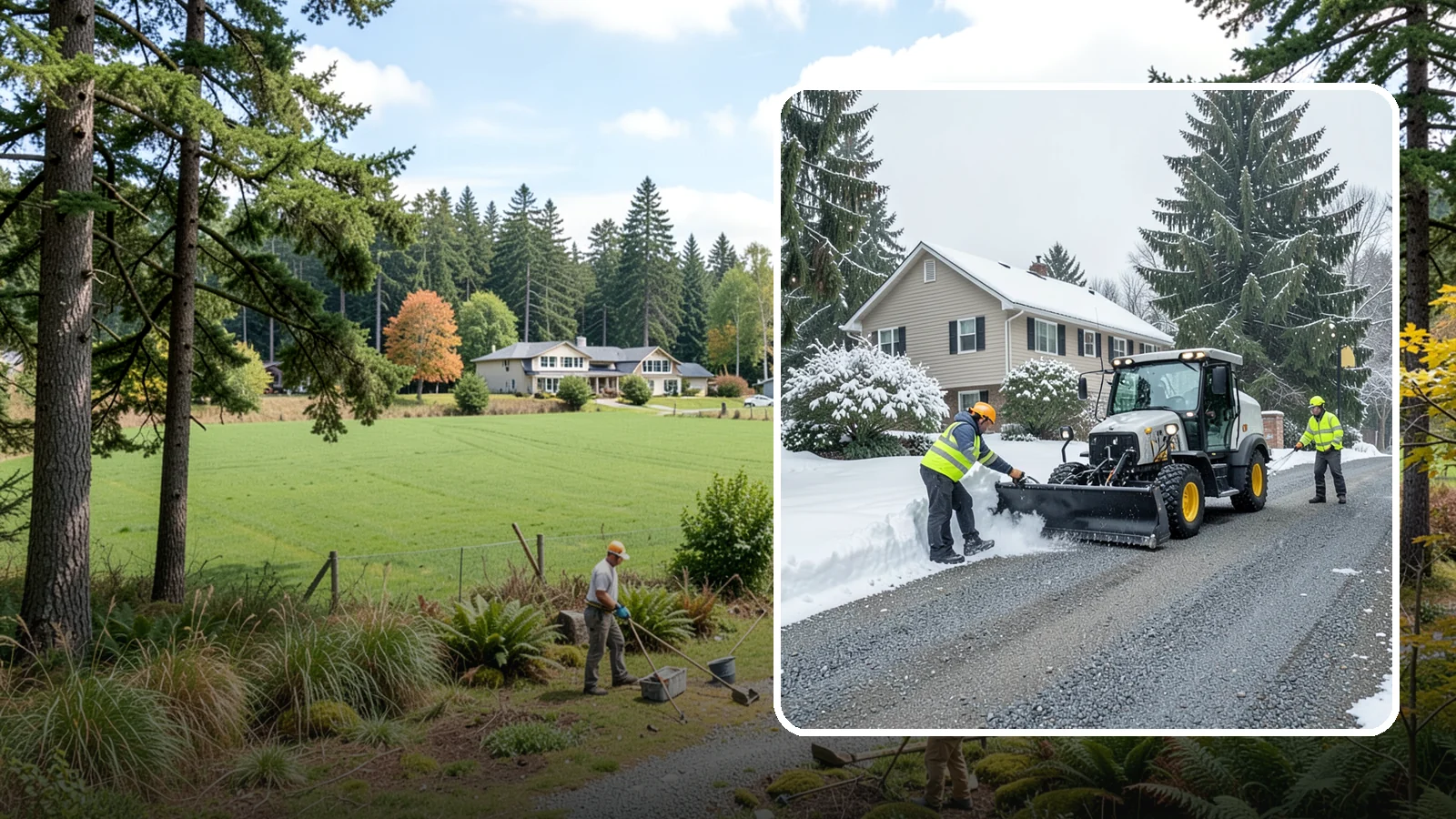 Gravel Driveway Snow Removal in Lyman, Skagit County, WA - We clear gravel driveways carefully to remove snow without scattering your loose surface.