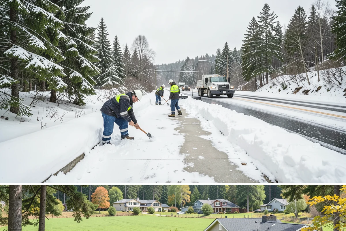 Gravel Driveway Snow Removal in Lyman, Skagit County, WA - Gravel driveway clearing runs through the rural snow window from late fall into spring.