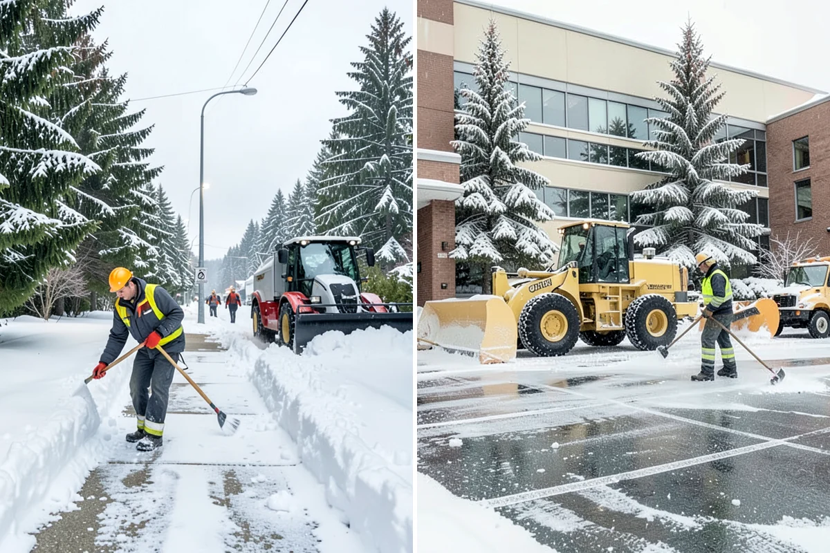 Gravel Driveway Snow Removal in Maple Valley, King County, WA - We set plow shoes to ride above the gravel