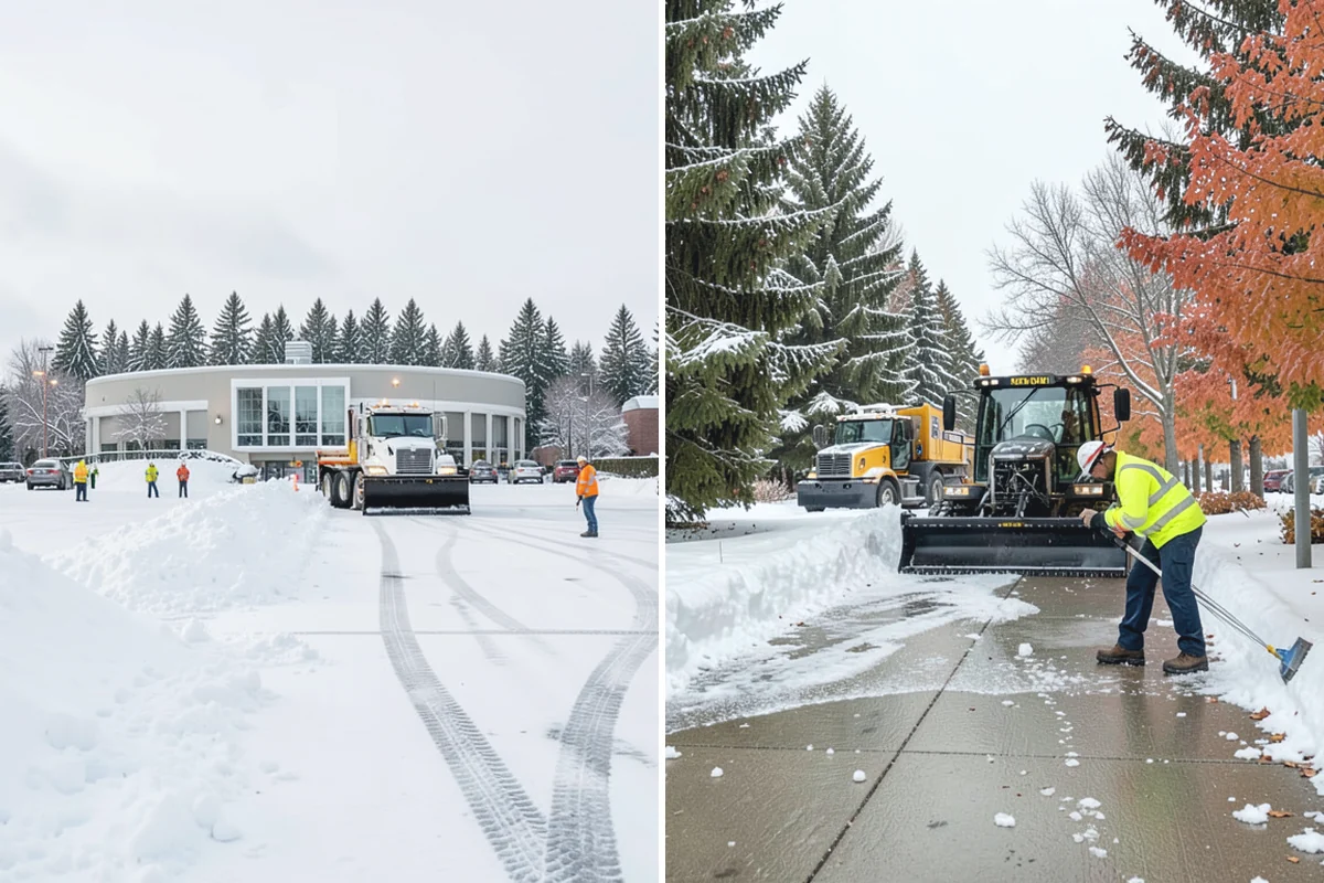 Gravel Driveway Snow Removal in Medina, King County, WA - We set plow shoes to ride above the gravel