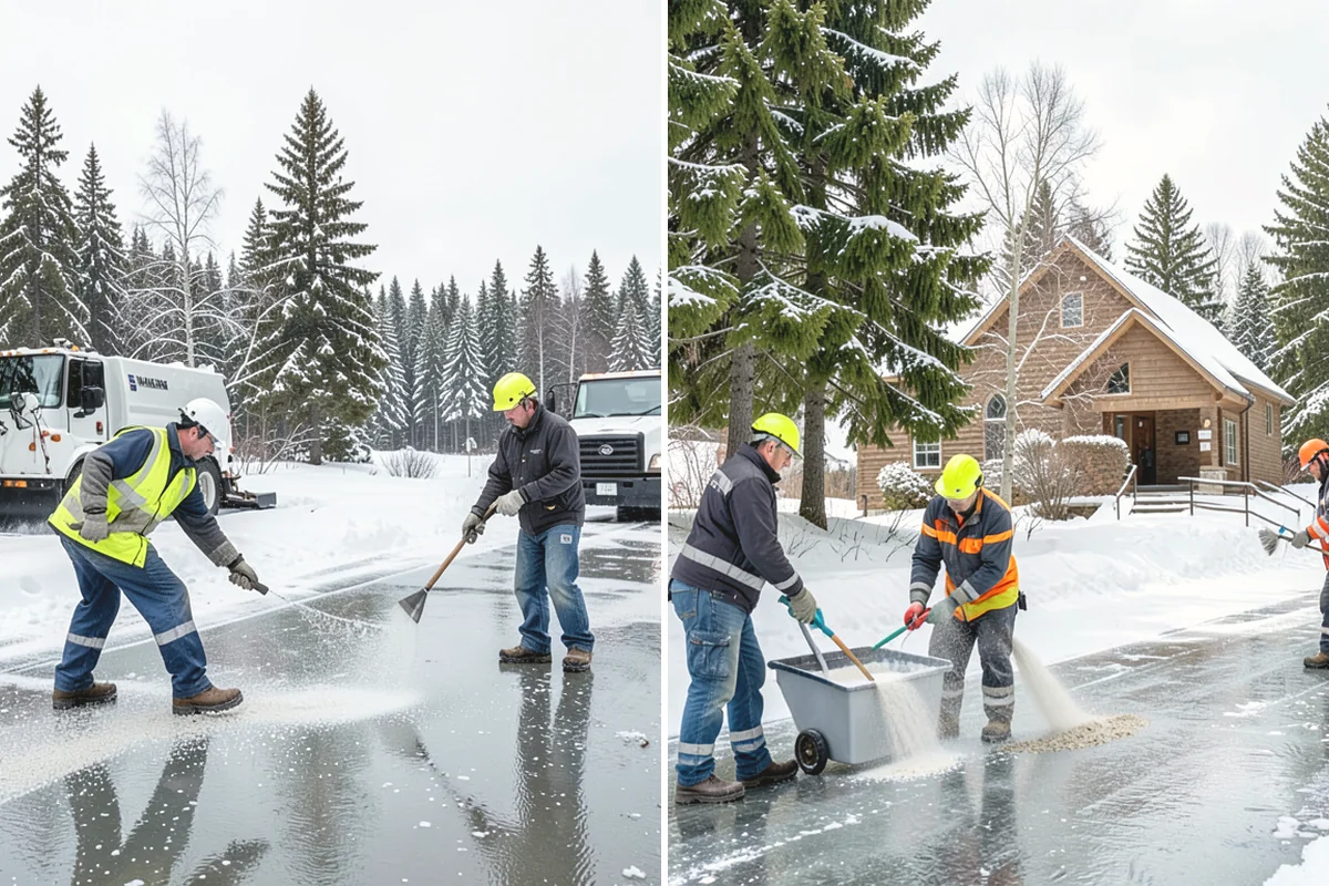 Gravel Driveway Snow Removal in Mercer Island, King County, WA - We set plow shoes to ride above the gravel