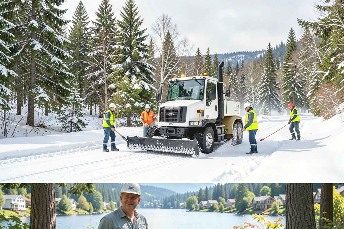 Gravel Driveway Snow Removal in Milton, King County, WA - Gravel driveway clearing runs through the rural snow window from late fall into spring.