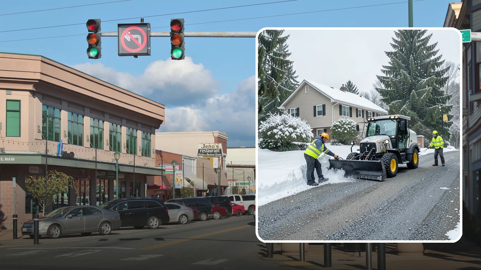 Gravel Driveway Snow Removal in Monroe, Snohomish County, WA - We clear gravel driveways carefully to remove snow without scattering your loose surface.