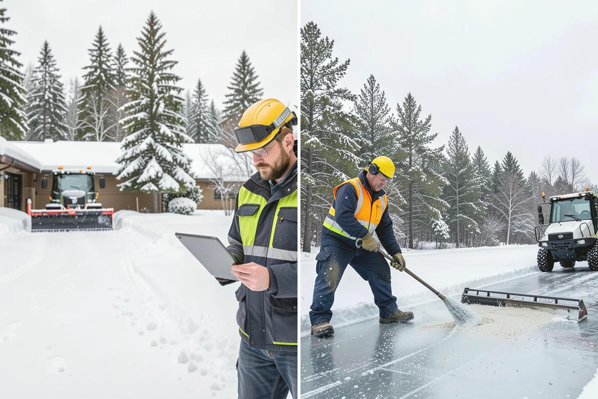 Gravel Driveway Snow Removal in Monroe, Snohomish County, WA - We set plow shoes to ride above the gravel