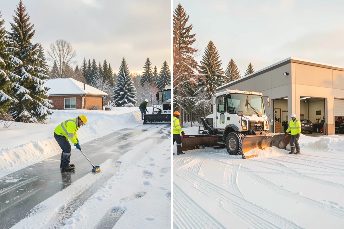 Gravel Driveway Snow Removal in Mukilteo, Snohomish County, WA - We set plow shoes to ride above the gravel