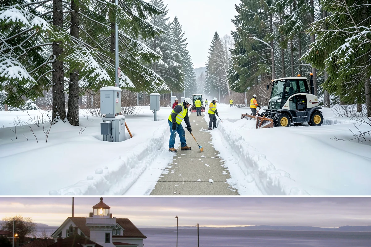 Gravel Driveway Snow Removal in Mukilteo, Snohomish County, WA - Gravel driveway clearing runs through the rural snow window from late fall into spring.