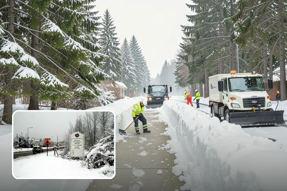 Gravel Driveway Snow Removal in Newcastle, King County, WA - Removes snow without scattering gravel