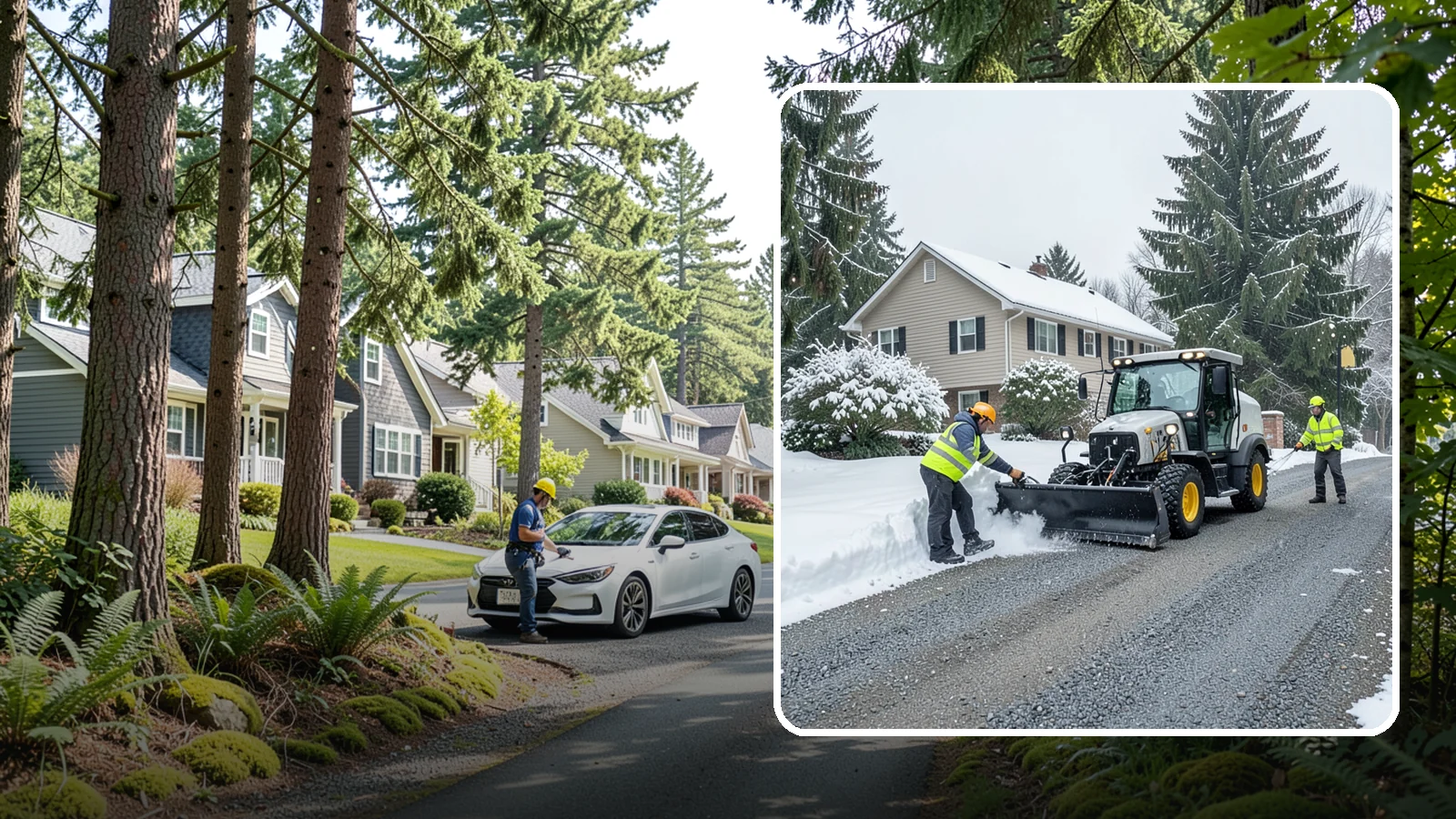 Gravel Driveway Snow Removal in Normandy Park, King County, WA - We clear gravel driveways carefully to remove snow without scattering your loose surface.