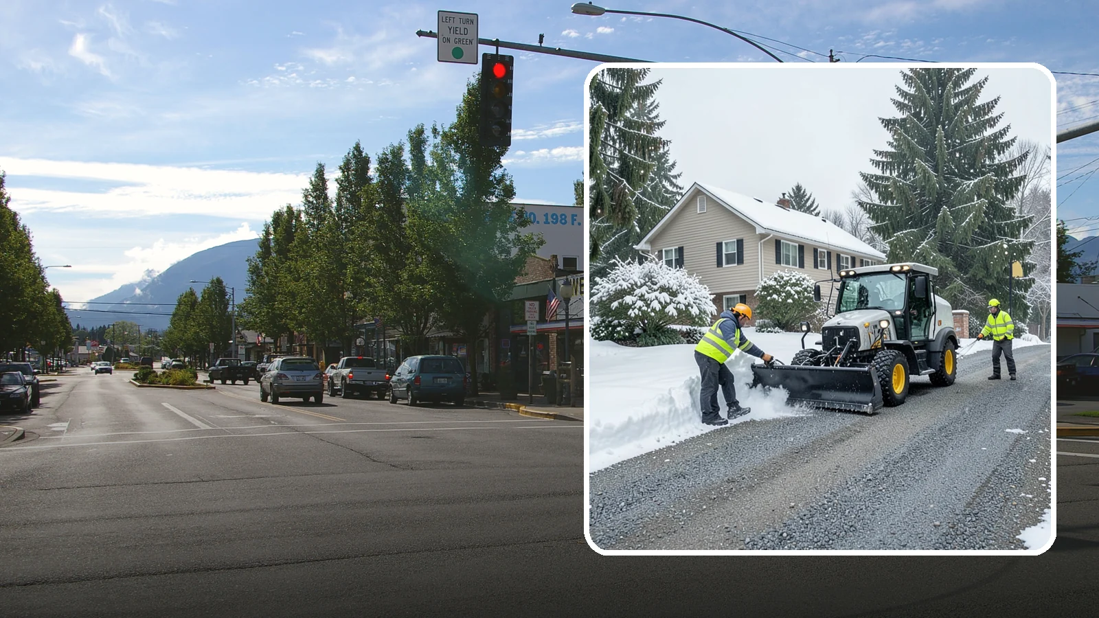 Gravel Driveway Snow Removal in North Bend, King County, WA - We clear gravel driveways carefully to remove snow without scattering your loose surface.