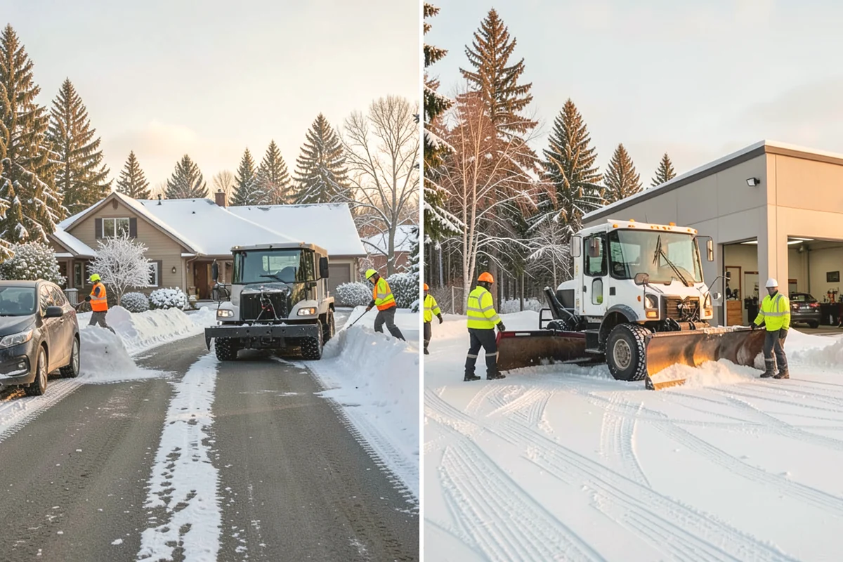 Gravel Driveway Snow Removal in North Bend, King County, WA - We set plow shoes to ride above the gravel